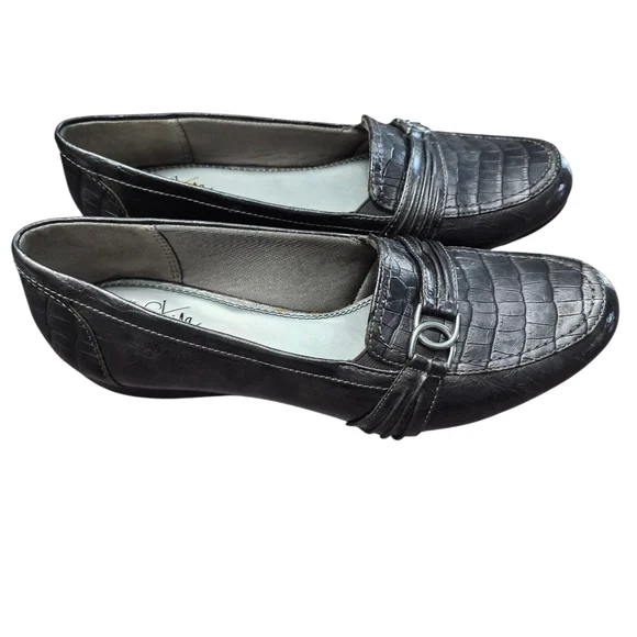 Life Stride Women's Metallic Gray Loafers Size 9 - Picture 6 of 8